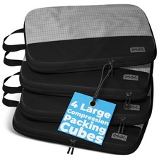 4pc Large Compression Packing Cubes for Travel - Luggage Organizers Suitcases