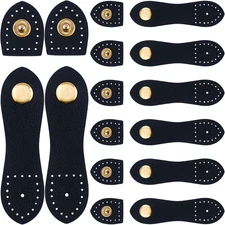 8 Sets Leather Snap Buckle Closures, Sew on Leather Tab Buckles Fasteners, Craft