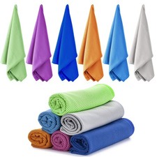 Cooling Towels 6Pack,Ice Towel for Neck and Face,Soft Breathable Chilly Micro...