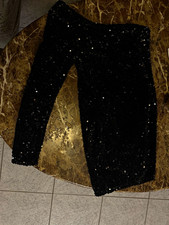 Women s Black Off-the-Shoulder Beaded Long Sleeve Solid Regular Top