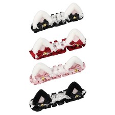 Cute Decoration for Snowboard Helmet Headband with Ribbon Lace Cat Ears