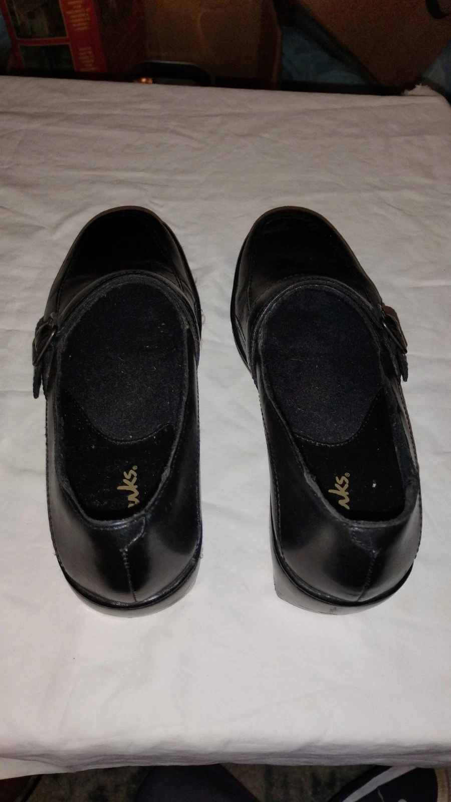 Mocassini Clarks in pelle con fibbia donna 8m ottime condizioni