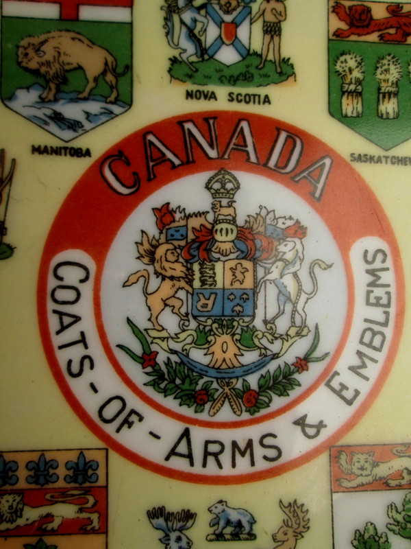 Vintage Canada Coats of Arms Plate Emblems of Canadian Provinces Sold in Toronto