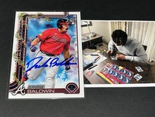 Drake Baldwin Braves Signed 2025 Topps Holiday Update Rookie Card .