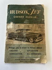 1954 Hudson Jet Owner Manual Original Oem Super Jet Jet-liner Booklet Rare