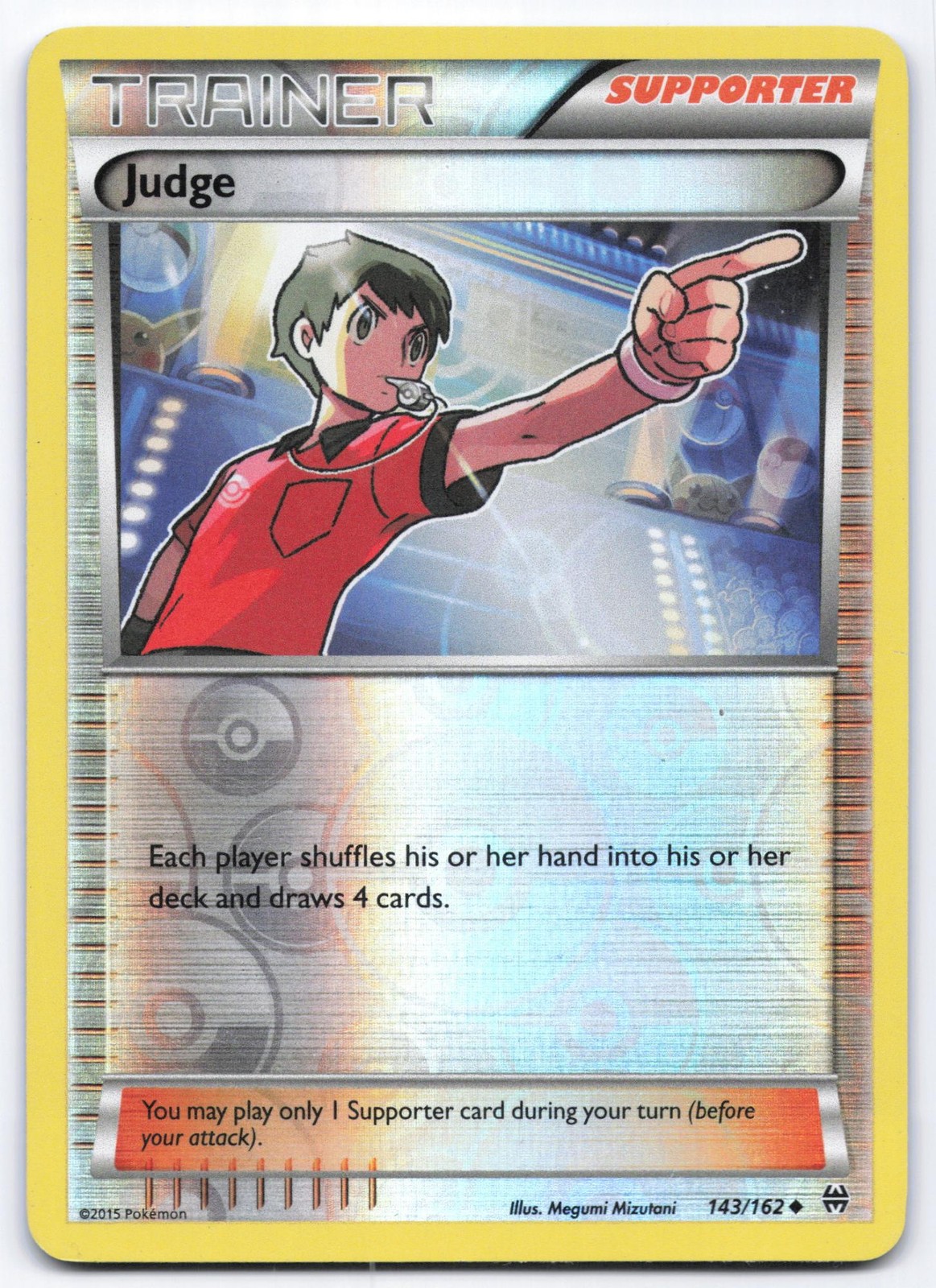 Judge 143/162 BREAKthrough Reverse Holo Uncommon Pokemon Card LP