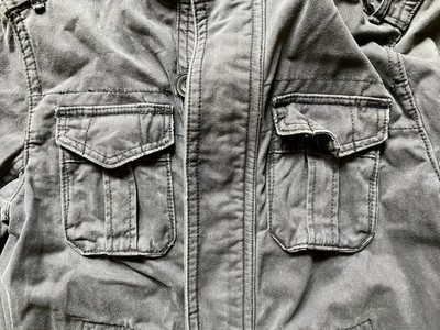 Abercrombie & Fitch Sentinel Mens Navy Military Army Cargo Jacket