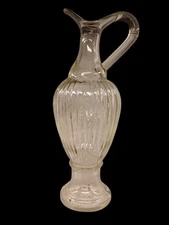 Tall  Glass Cruet/Decanter w/o stopper 11.5" top to bottom