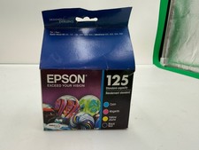 LOT OF 4-New Genuine Epson 125 Ink Cartridges 1XMag/2xYellow/1xCyan-EXP 03/2017