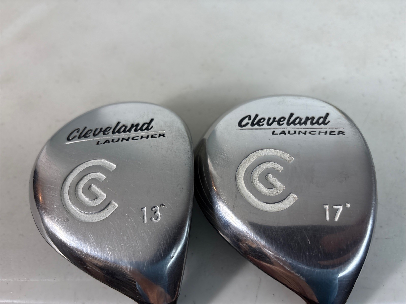 EXCELLENT Set Cleveland Launcher Fairway 3 & 5 Woods Gold Stiff & Regular (6420)