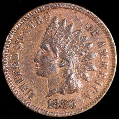 Indian Head Cent. 1880 Very Fine. Lot # 9049-327-702