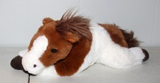 FAO SCHWARZ PLUSH Paint Horse Pony White Brown 12" Length
