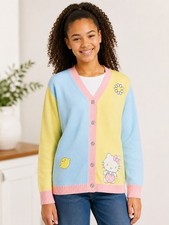 Girls  Hello Kitty and Friends Color Block Button-Down Cardigan Sweater   Size 4