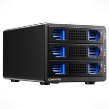 Cenmate Aluminum Hard Drive Enclosure 3 Bay USB 3.2 Gen 2 Cooling Fan