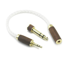 3.5Mm 1/8" TRS Male and 6.35Mm 1/4" Adapter to 4.4Mm Balanced Female Headphone A