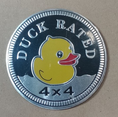 3D Duck Rated 4x4 Metal Emblem