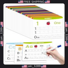 Double-Sided Alphabet  Number Dry Erase Boards  A-Z  1-10  36 Pages