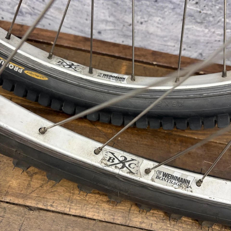 Juego de 26 ruedas para bicicleta de montaña Bontrager BXC bujes Shimano Weinmann 135 mm años 90 MTB 7s Foto 2 de 4
