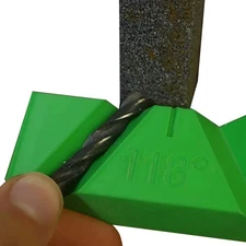 For Precision Guide for Sharpening Drill Bits to 118 and 135 Degree Angles