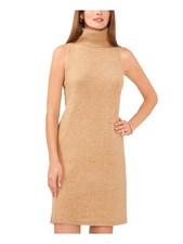 MSK Womens Beige Unlined Trim Pullover Sleeveless Sweater Dress S