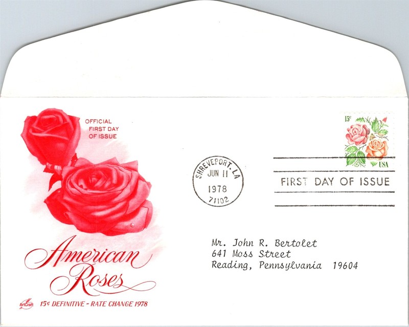 S09-5933, AMERICAN ROSES, ARTCRAFT FDC
