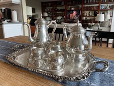 International Silver Co. Sterling Silver Coffee/Tea Set #12401 - 5 Pieces Prelud