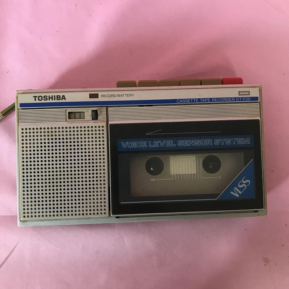 TOSHIBA KT-P26 Portable Cassette Tape Recorder VLSS Vintage
