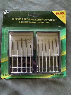 11 Piece Pecision Screwdriver Set Includes Compact Carry Case (New in Pack)
