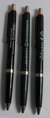 Lot of 3 rOtring - Ballpoint Pens, Promotional Ballpoint Pens, Vintage, Kuli, Kulli (S73)