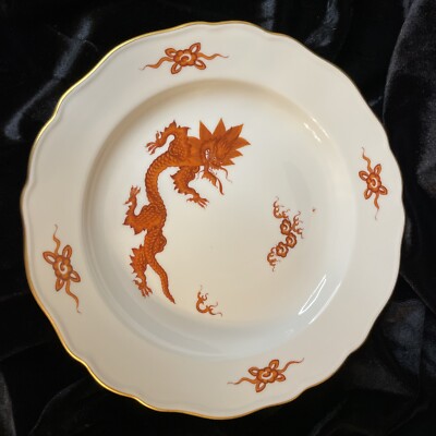 Meissen Hand Painted Red & Gold Ming Dragon Tea Cup & Saucer | eBay