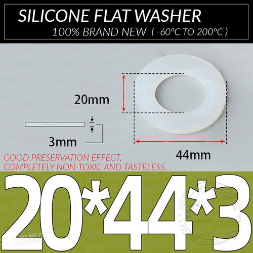 3MM THICK WHITE SILICONE HIGH TEMP FLAT RING RUBBER WASHER SEAL GASKETS 10 PACK - Picture 61 of 73