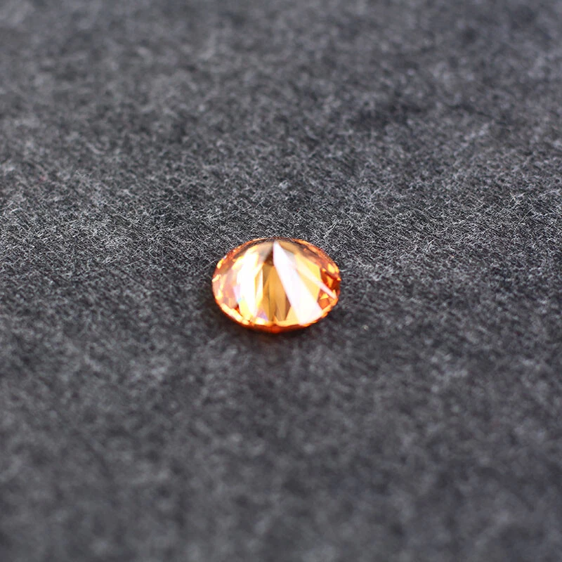 5Pcs Champagne 6MM 1.45CT Round Cut Shape CZ AAAAA Loose Gemstones - Image 2 of 4