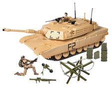 ARMY COMBAT TANK 39cm & 2 ARTICULATED FIGURES - World Peacekeepers Age 3+