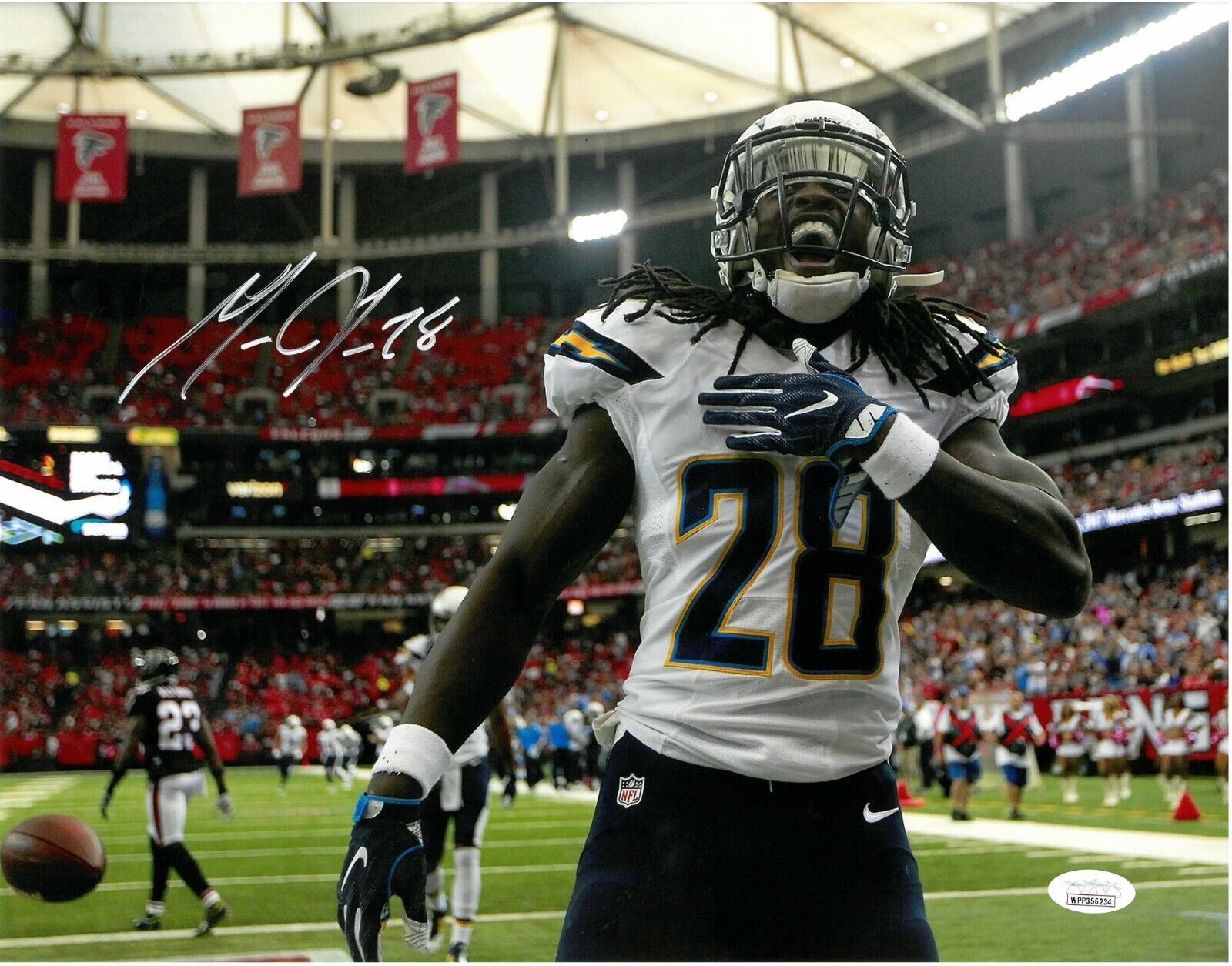 Melvin Gordon Signed 11x14 Photo Autographed JSA ITP COA San Diego Chargers 34