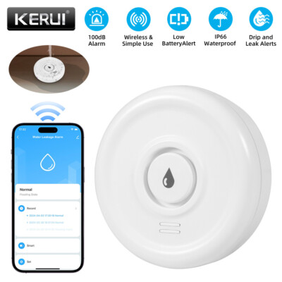 100dB Smart Water Leak Sensor Detector APP Alarm WiFi Home Water Leak Detector