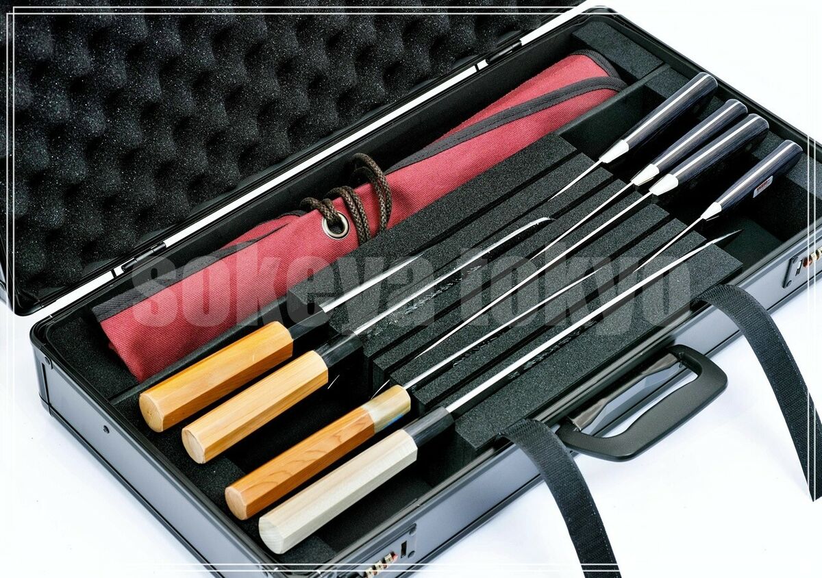 Attache knife case for Western and Japanese knives holds 8 Attache knife case for Western and Japanese knives holds 8