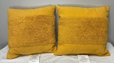 Project 62 Pillow Decor 18 x 18in Yellow Set Of 2 Summer Wheat Tufted
