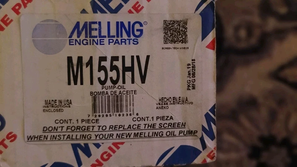 97 98 Chevy C1500 MELLING M155HV BOMBA DE ACEITE 5,7 L Vortec 350 nueva en caja. Foto 2 de 4