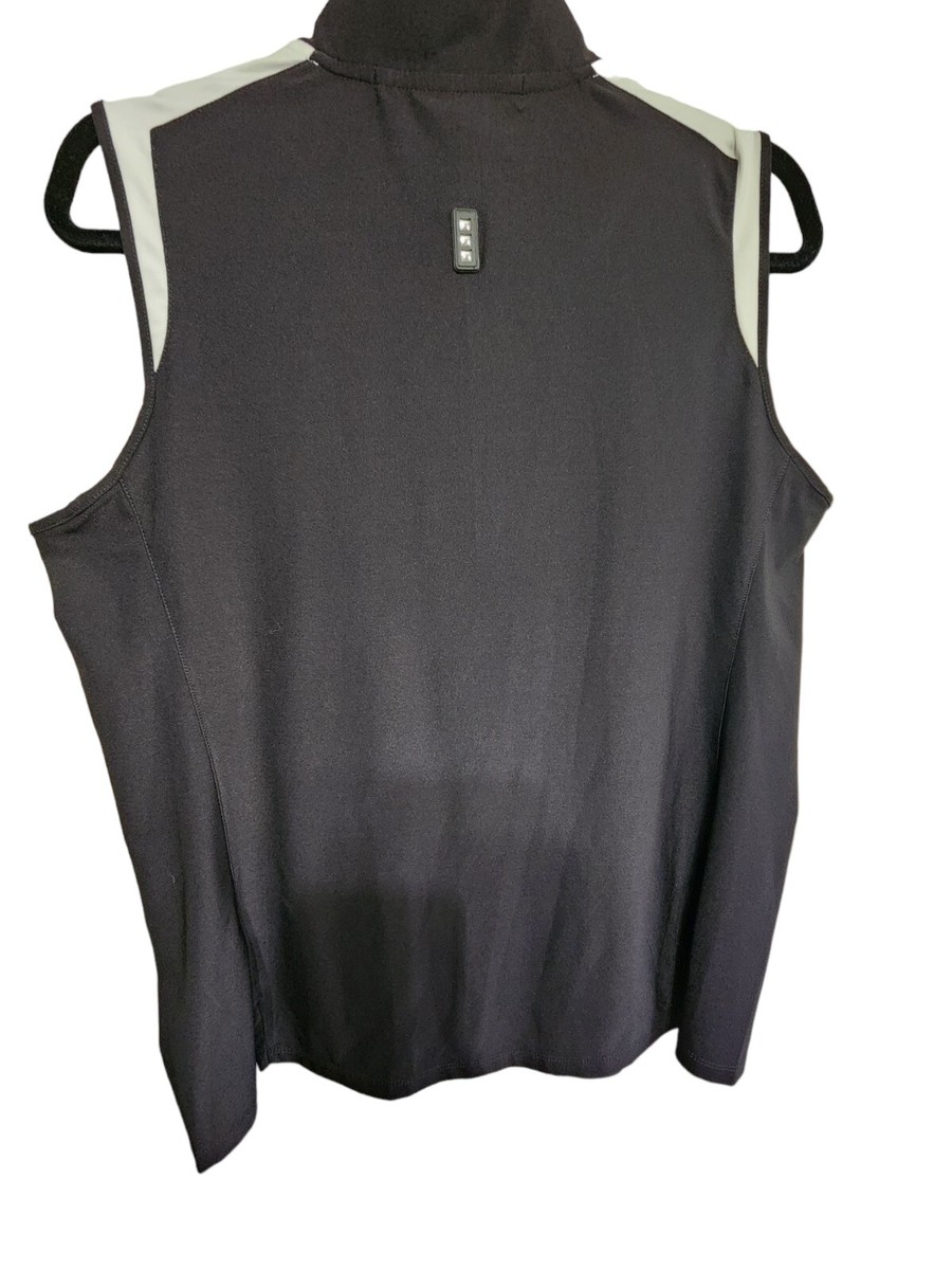 Jamie Sadock Sleeveless 1/4 Zip Top Golf Shirt size Large Black