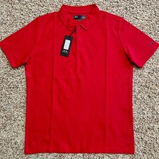 Oakley Men's Clubhouse RC Polo 2.0 Golf Mesh Polo Shirt Red, Size M New 