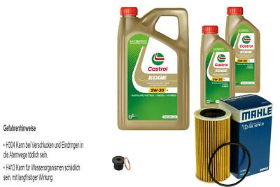 MAHLE Ölfilter 7 L Öl Castrol EDGE FST 5W-30 LL für Audi A6 Avant 3.0 50 TDI
