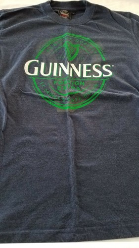 MENS MEDIUM BLUE COTTON GUINNESS BEER T 