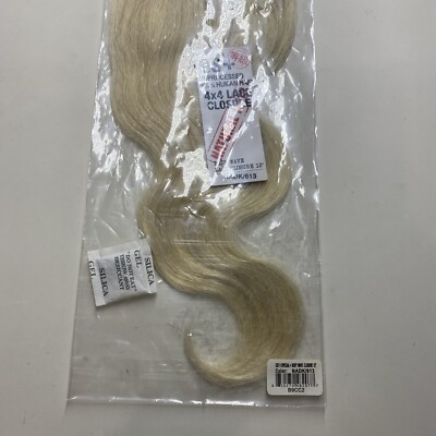9S+ 100% Unprocessed HUMAN HAIR 4X4 LACE CLOSURE Body Wave 12''_#NADK/613