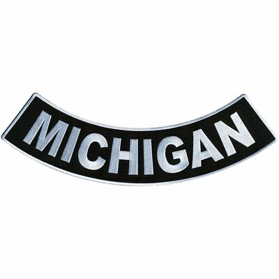 MICHIGAN BOTTOM ROCKER United States Heat Sealed Sew Iron-On Patch - 12 ...