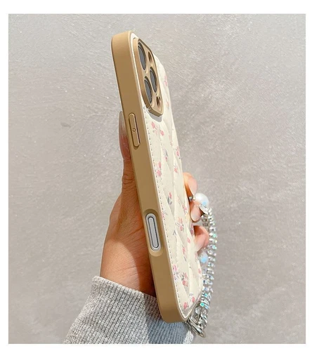 Countryside style floral shiny strap phone case ladies' gift- - Picture 9 of 13