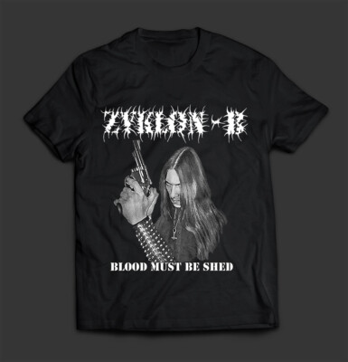 ZYKLON – B – Blood Must Be Shed model 2 T-SHIRT (w/backprint) | eBay