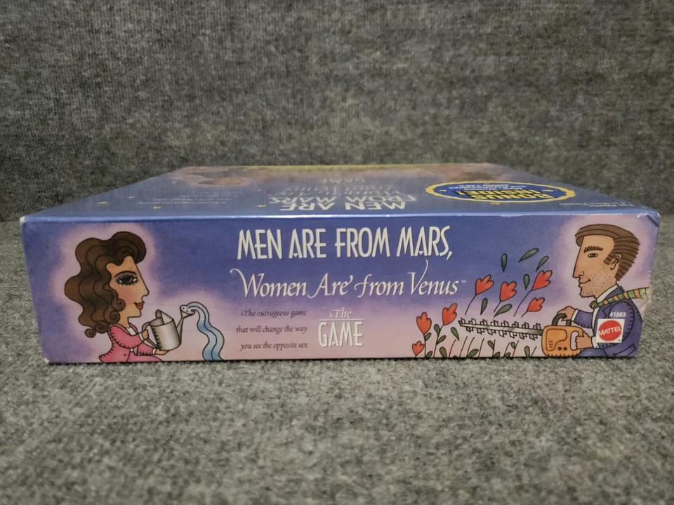 Vintage 1998 Mattel MEN ARE FROM MARS WOMEN ARE FROM VENUS Game w/ Audio Tape - Image 4 of 4