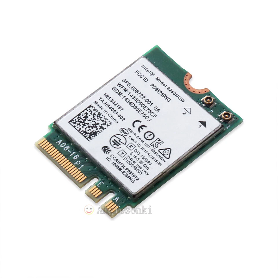 HP 806722-001 Intel Wireless-AC 8260NGW NGFF 802.11AC Wireless WiFi WLAN Card - Image 3 of 4