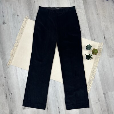 The Kooples Womens Pants Ribbed Velvet Party Evening Wide Black Size 32 READ