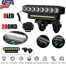 6000LM Super Bright 8LED Bike Light USB Rechargeable Bicycle Front Headlight